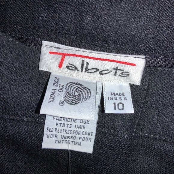 Talbots wool trousers Sz 10 high waist cuffed pleats pockets lined vintage - Picture 6 of 8